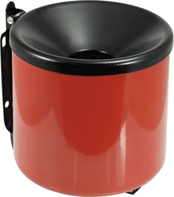 Produktbild von Sicherheits-Wandascher RONDO, Stahlblech, Neusilber, Ø 180 mm, Höhe 250 mm