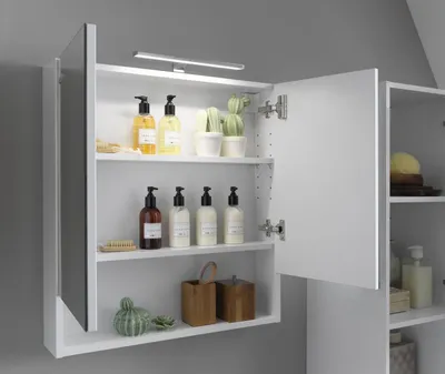 Productafbeelding van Kolpa EVELIN spiegelkast, model TOE, kleur grijs
