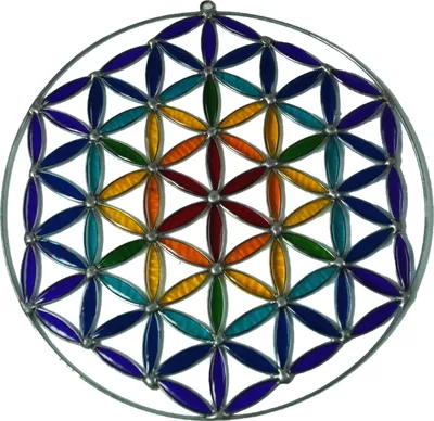 Produktbild von Sonnenfänger, Suncatcher - Blume des Lebens, Mehrfarbig, 18*18*0,5 cm, Traumfänger, Mobiles