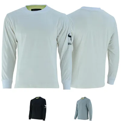 Produktbild von BULLDT Herren Motorrad Pullover Sweatshirt Hemd T-shirt Aramid, Größe:58/3XL, Farbe:Weiß