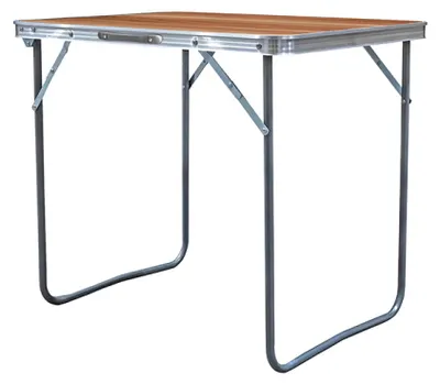 Produktbild von Aga Campingtisch klappbar Gartentisch 70x50x60 cm – Aluminium-Klapptisch mit MDF-Platte & Tragegriff – stabil, wetterfest & kompakt – für Camping, Garten & Reisen Braun