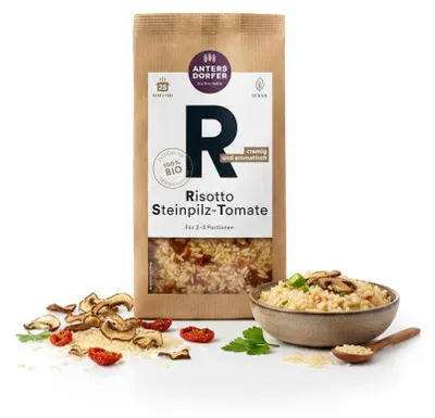 Zdjęcie produktu dla Antersdorfer –MühleRisotto z borowikami i pomidorami (6 x 150 g)