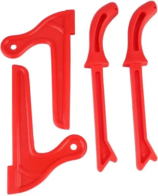 Productafbeelding van Veiligheid Duwstok Set - Handbeschermers Zaagtafel - Hout Bewerken - Ergonomisch Ontwerp - 4 Stuks - Rood