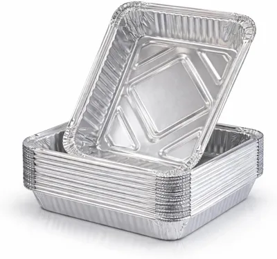 Produktbild von 20x Aluminiumschale Grillschale – Fettauffangschale & Tropfschale für Gasgrill, Holzkohlegrill, Elektrogrill und Backofen (20x 900 ml (195x152x55 mm))