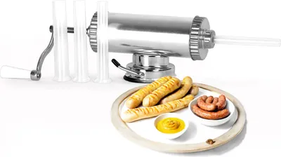 Produktbild von 1 Kg Wurstspritze Wurstfüllmaschine mit 4 Füllrohre Bratwurst Wurstfüller Wurstpresse Kolbasa BBQ Grill