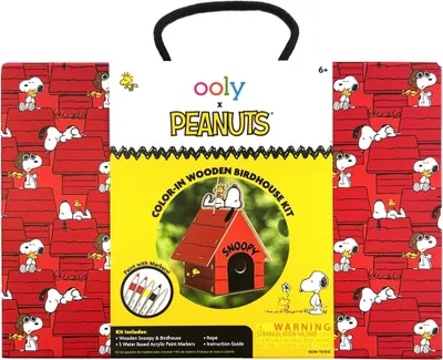 Immagine prodotto di Ooly Snoopy Kit fai da te per casetta per uccelli in legno - Casetta per uccelli Peanuts fai da te per bambini