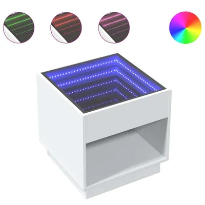Produktbild von Couchtisch mit Infinity-LED Weiß 50x50x50 cm