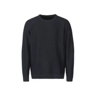 Produktbild von LIVERGY Premium Herren Grobstrickpullover Pullover Baumwollanteil Rundhalsausschnitt Navy Dunkelblau L 52 / 54 NEU