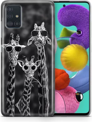 Produktbild von Handyhülle für Samsung Galaxy Schutz Case Cover Bumper Etui Schale Ultra Dünn, Modell:Samsung Galaxy A21s, Motiv auswählen:3 Giraffen