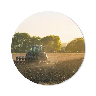 Produktbild von MuchoWow® Mauspad Mousepad Traktor - Vogel - Land 30x30 cm - Mousepads - Maus Mat - Pad - Mausunterlage - Tischunterlage - Schreibtischmatten