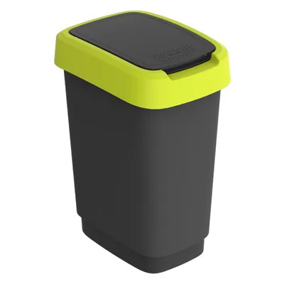 Obrázok produktu pre Odpadkový kôš Rotho 10 L Twist - Výklopný kôš 24,8 x 18,1 x 33,0 cm - Plastový odpadkový kôš - Odpadkový kôš - Výklopná alebo sklápacia funkcia