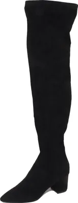 Produktbild von F6208 stivale donna eco suede STEVE MADDEN BOLTED black stretch boot shoe woman