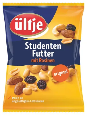 Zdjęcie produktu dla ültje trail mix oryginalna mieszanka orzechów z rodzynkami sułtańskimi 200g