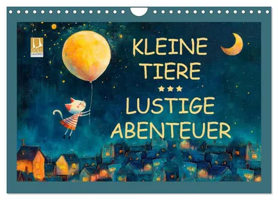 Produktbild von Kalender 2027 · Britische Version · Kleine Tiere – lustige Abenteuer (Wandkalender 2027 12" × 8" Querformat), CALVENDO 12-Monats-Wandkalender
