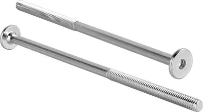 Zdjęcie produktu dla Śruby z łbem płaskim M6 Złącza meblowe 130mm typ KF z gniazdem sześciokątnym ISK 4mm - 10 szt