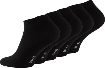 Produktbild von Damen & Herren Sneaker Socken Kurz (10 x Paar) für Frauen & Männer aus Baumwolle Einfarbig | Damensocken Quarter Sneakersocken Füßlinge 10 Paar | Schwarz 43-46