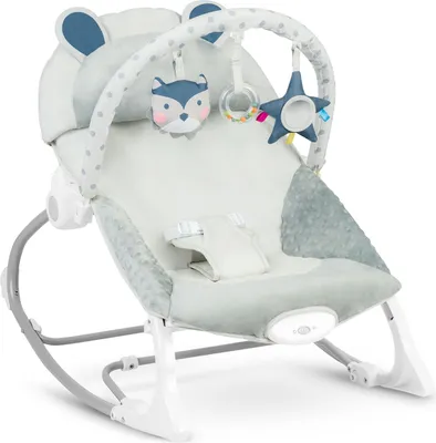 Obrázek produktu pro Ricokids 7328 Dětské houpací křeslo s vibracemi, šedé