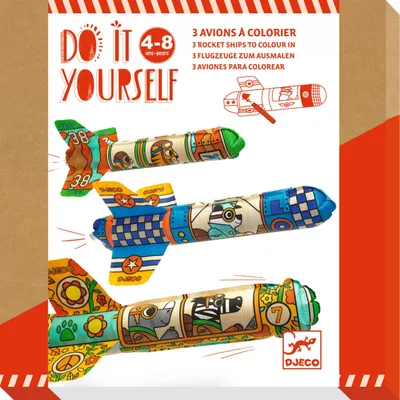 Zdjęcie produktu dla Djeco DIY Zestaw Djeco, Samoloty - Zabawka edukacyjna dla dzieci