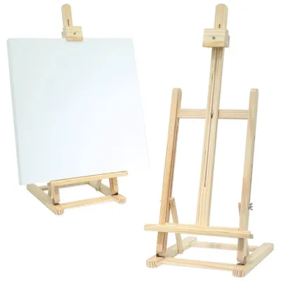 Zdjęcie produktu dla Sztaluga malarska Sztaluga stołowa z regulacją wysokości składana sztaluga drewniana 56 cm