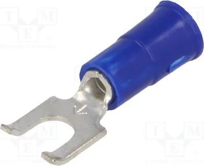 Image de 2 connecteurs à sertir pour câble, modèle M4, diamètre : 4,32 mm, pour connexion de câbles, référence 8249, isolés