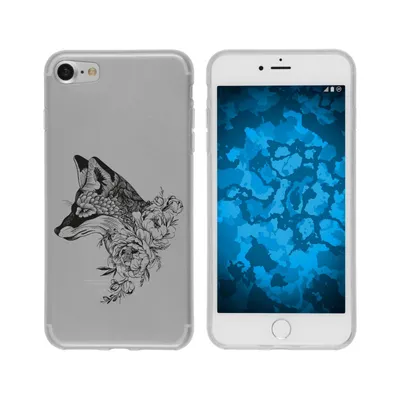 Produktbild von PhoneNatic Case kompatibel mit Apple iPhone 6s / 6 Silikon-Hülle Floral Fuchs M1-1