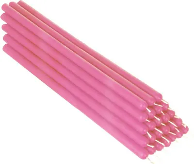 Produktbild von 25x Rose Bienenwachs 26cm Tafelkerze Ritualkerze Osterkerzen Farbig 36349