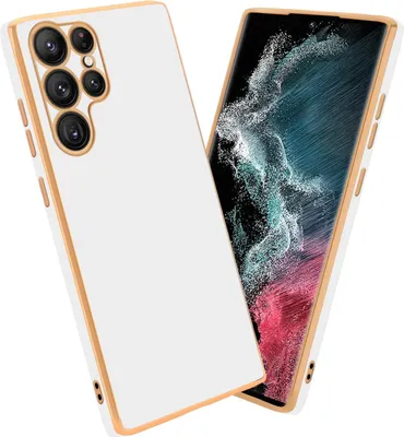 Produktbild von Cadorabo Schutzhülle für Samsung Galaxy S22 ULTRA Hülle in Weiß Handyhülle TPU Silikon Kameraschutz Etui Case