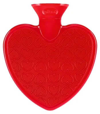 Produktbild von Herzförmige Wärmflasche, 0,7 l, Rot Transparent