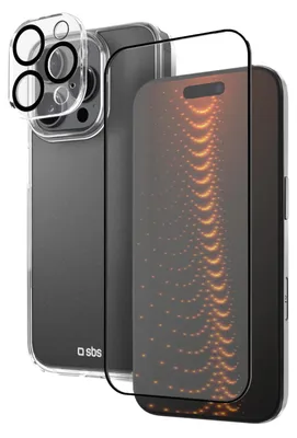 Zdjęcie produktu dla SBS TEKITD3OIP1661P, Pokrowiec, Apple, iPhone 16 Pro, 16 cm (6.3"), Czarny, Przezroczysty