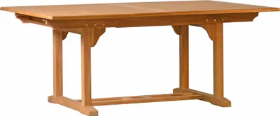 Produktbild von Teakholz Ausziehtisch Brighton rechteckig 240 x 120 cm als Gartentisch Holztisch aus Teak ausziehbar naturbelassen premium