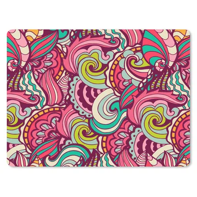 Produktbild von MuchoWow® Mauspad Mousepad Blumen - Blätter - Regenbogen - Design 40x30 cm - Mousepads - Maus Mat - Pad - Mausunterlage - Anti Rutsch
