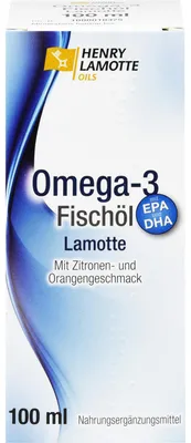 Image de HENRY LAMOTTE OILS Huile de poisson oméga-3 au goût de citron et d'orange, 100 ml d'huile