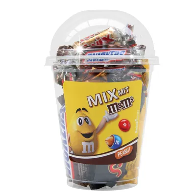Produktbild von Snack Service MIX Becher M&M's Peanut und Riegel Mischung 140g