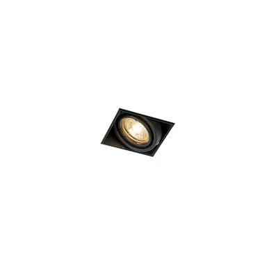 Produktbild von QAZQA - Modern Einbaustrahler schwarz drehbar und neigbar rahmenlos - Oneon 1 I Wohnzimmer I Schlafzimmer - Stahl Quadratisch - LED geeignet GU10
