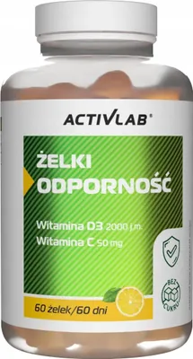 Zdjęcie produktu dla Żelki Cytrynowe 60 sztuk dla dzieci wspierające odporność