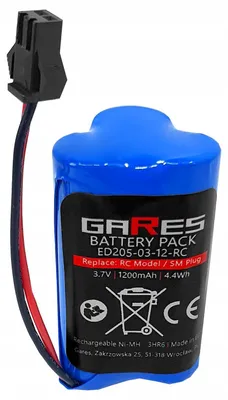 Obrázek produktu pro GARES Akumulátor Baterie pro RC DE Volvo | 7V 1,2Ah | Zesílená série High-Performance | Vysoký výkon |