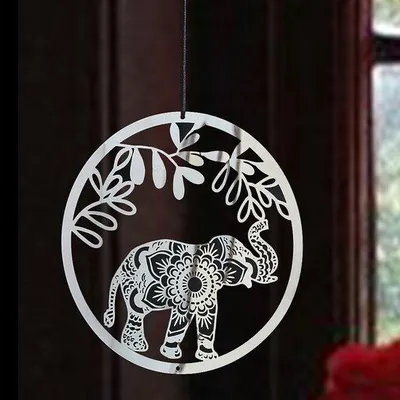 Productafbeelding van Windgonghouder, 13 cm, hangende mandala-ster, kunststof windgong