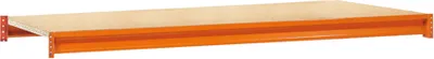 Produktbild von Zusatzebene mit Spanplatten für Schulte Weitspannregal W 100 | BxT 178,5x100cm | Fachlast 670kg | Orange/Verzinkt