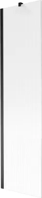 Produktbild von Mexen Next Badewannenabtrennung 1-flügelig 50 x 150 cm, Streifen, schwarz - 895-050-000-00-09-70