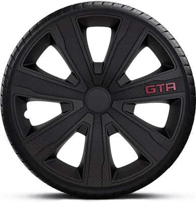 Produktbild von Radkappen Radzierblenden SATZ (4Stück) 14 Zoll GTR CARBON BLACK Z460802