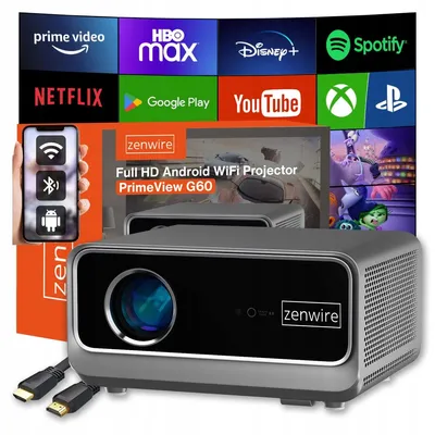 Produktbild von Beamer - Projektor Android Google TV FULL HD 4K - 39000 lm - WiFi 6 - lBluetooth 5.2 - Netflix Beamer