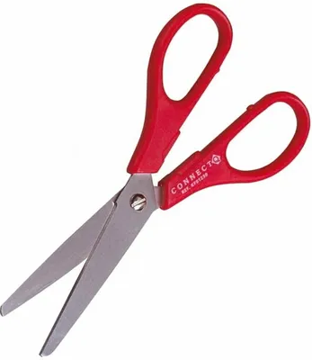 Produktbild von Bastelschere 13cm Edelstahl mit Kunststoffgriff farbig sortiert Packung mit 20 Stück