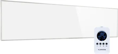 Image de Klarstein Chauffage Infrarouge, 360W Radiateur Electrique Mural pour la Maison, Salle de bain, Télécommande, Thermostat, Détection de Fenêtre Ouverte, Chauffage Mural, Faible Encombrement et Econome