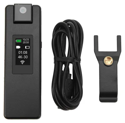 Productafbeelding van WiFi-lichaamscamera, 4K HD, bewegingsdetectie, 1500 mAh, 180-graden rotatie, klein, met achterclip voor gebruik tijdens het paardrijden