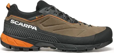 Rapid XT GTX Approach Schuhe für Herren von Scarpa in braun und schwarz mit orangefarbenen Akzenten.