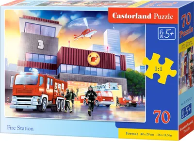 Zdjęcie produktu dla Puzzle CASTORLAND Remiza strażacka 70 elementów