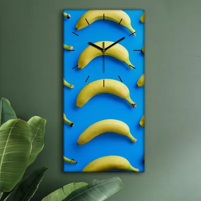 Produktbild von Wohnzimmer Leinwand Uhr Geräuschlos Küche 30x60 Farbige, Früchte, Motive, schwarze Zeiger