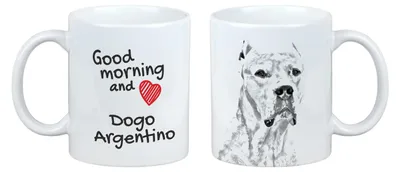 Zdjęcie produktu dla Argentynjski dog, Dogo Argentino - kubek z psem, kubek z motywem, spersonalizowany prezent marki Art-Dog