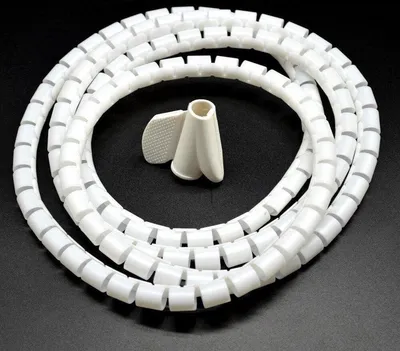 Zdjęcie produktu dla Go Go Gadget – Wąż spiralny do kabli – 2 metry – średnica 20 mm – możliwość cięcia na wymiar – zawiera narzędzie do wprowadzania kabli – system zarządzania kablami – biały