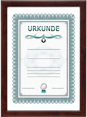 Produktbild von Dokument Bilderrahmen mit Klarglas Urkunde Foto Rahmen PS-1 Portraitrahmen Frame - Farbe: Mahagoni | Format: 21x29,7 DIN A4